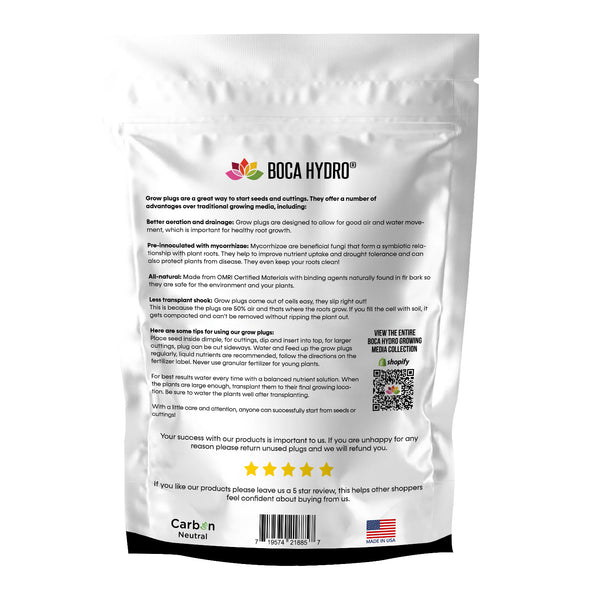 Boca Hydro Organic Grow Plugs 1.5