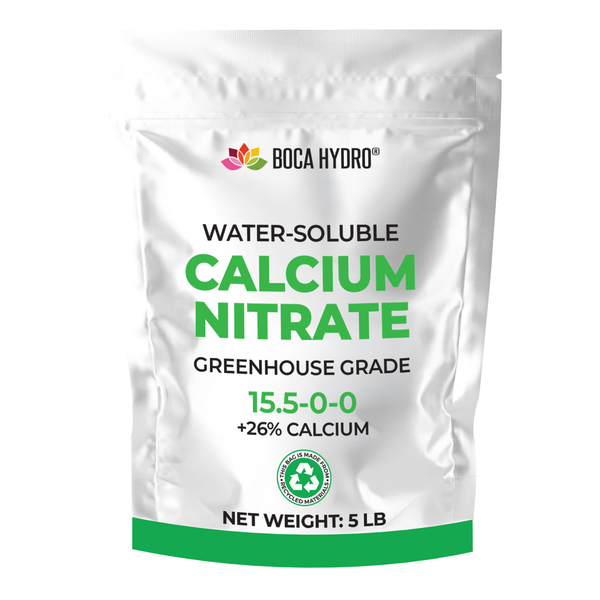 calcium nitrate fertilizer for tomato plants Boca Hydro Calcium Nitrate Greenhouse Grade Water Soluble 15.5-0-0 +26