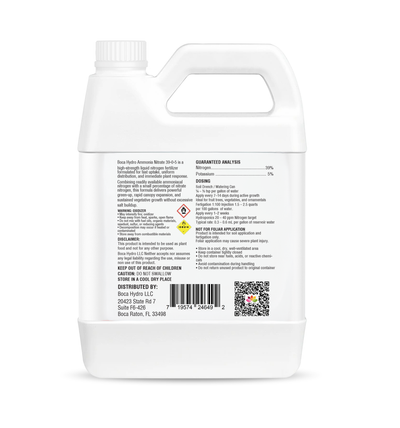 Boca Hydro Ammonia Nitrate 39-0-5 High Nitrogen Supplement