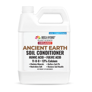 Boca Hydro Ancient Earth Soil Conditioner – Organic Humic & Fulvic Acid Blend with Calcium, Nitrogen & Molasses – Improves Nutrient Uptake, Buffers pH, Neutralizes Salt, Loosens Clay & Restores Soil Health