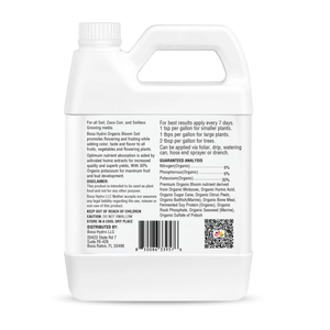 Boca Hydro Bloom Soil 6-6-30 | Premium Organic Liquid Bloom Fertilizer | High Potassium Plant Food for Abundant Flowers, Fruits & Budding Plants | For Soil, Soilless & Coco Coir Growing Media