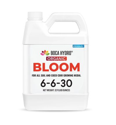 Boca Hydro Bloom Soil 6-6-30 | Premium Organic Liquid Bloom Fertilizer | High Potassium Plant Food for Abundant Flowers, Fruits & Budding Plants | For Soil, Soilless & Coco Coir Growing Media