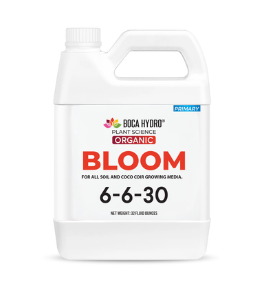 Boca Hydro Bloom Soil 6-6-30 | Premium Organic Liquid Bloom Fertilizer | High Potassium Plant Food for Abundant Flowers, Fruits & Budding Plants | For Soil, Soilless & Coco Coir Growing Media