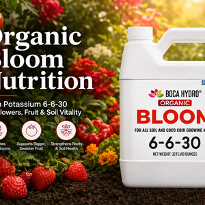 Boca Hydro Bloom Soil 6-6-30 | Premium Organic Liquid Bloom Fertilizer | High Potassium Plant Food for Abundant Flowers, Fruits & Budding Plants | For Soil, Soilless & Coco Coir Growing Media