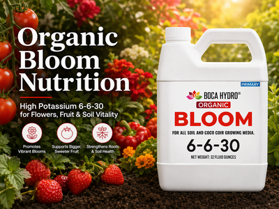 Boca Hydro Bloom Soil 6-6-30 | Premium Organic Liquid Bloom Fertilizer | High Potassium Plant Food for Abundant Flowers, Fruits & Budding Plants | For Soil, Soilless & Coco Coir Growing Media