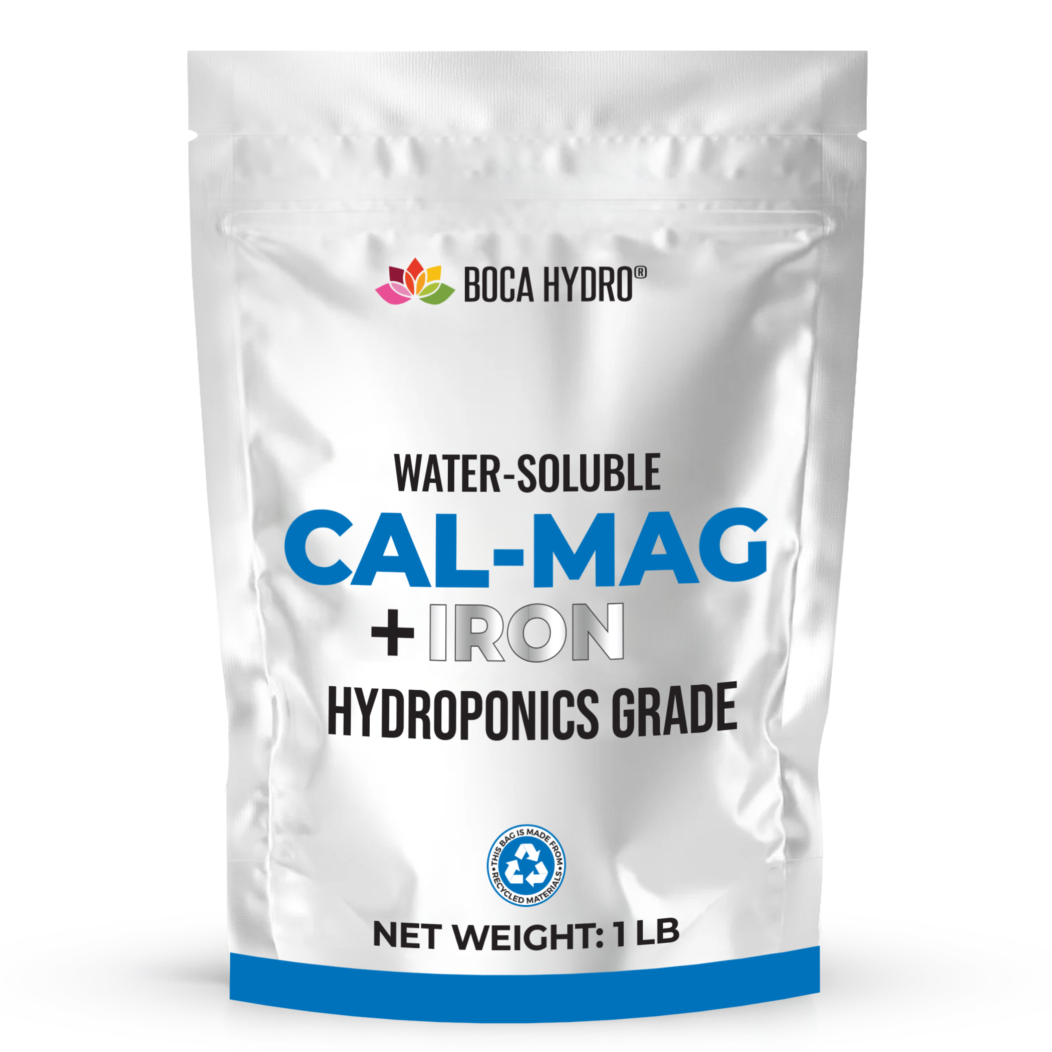 Boca Hydro Cal-Mag with Iron Water Soluble Calcium Magnesium Fertilizer for Hydroponics Coco Soil and Fruiting Plants