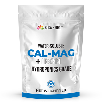 Boca Hydro Cal-Mag with Iron Water Soluble Calcium Magnesium Fertilizer for Hydroponics Coco Soil and Fruiting Plants