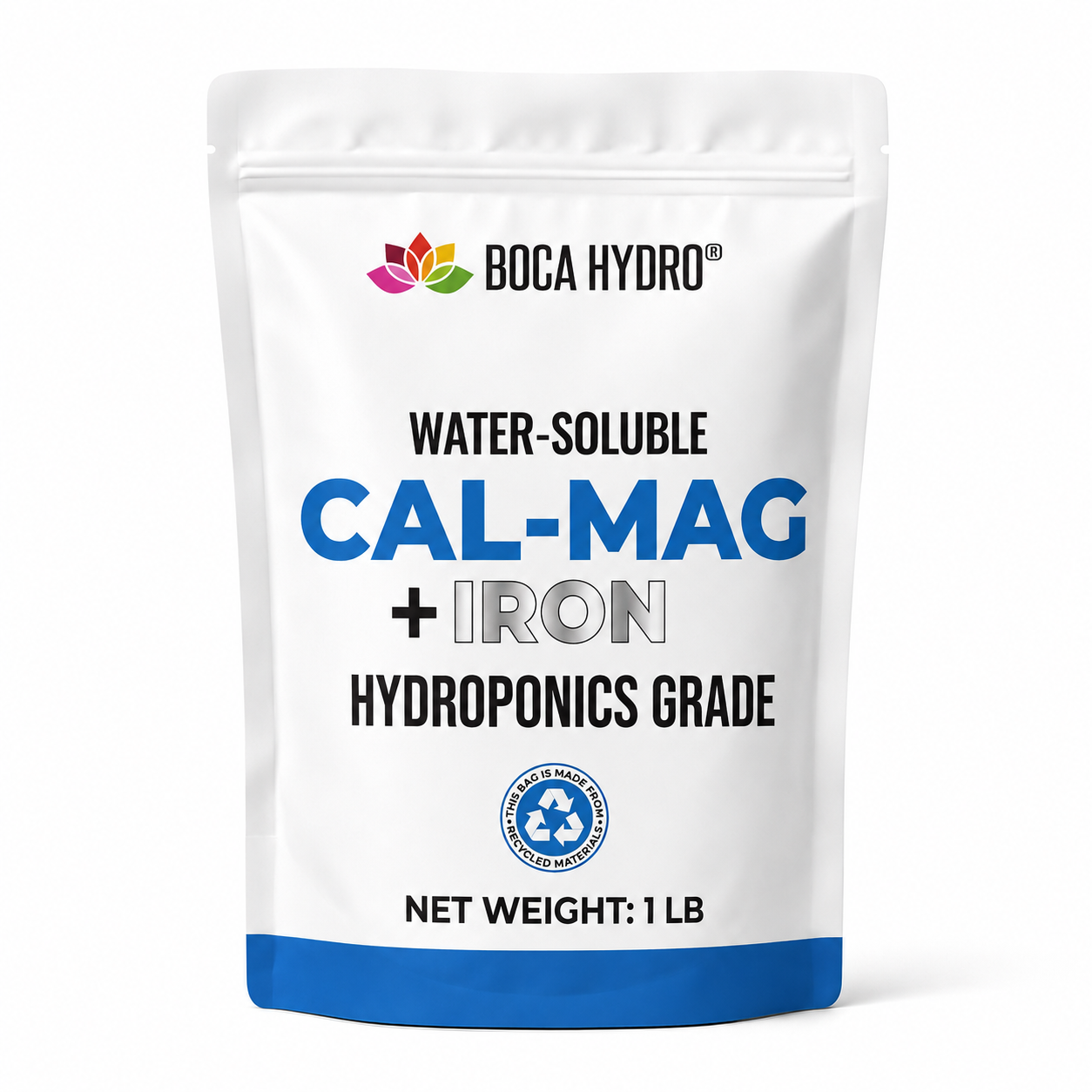 Boca Hydro Cal-Mag + Iron Water Soluble Calcium Magnesium Fertilizer for Hydroponics Coco Soil and Fruiting Plants