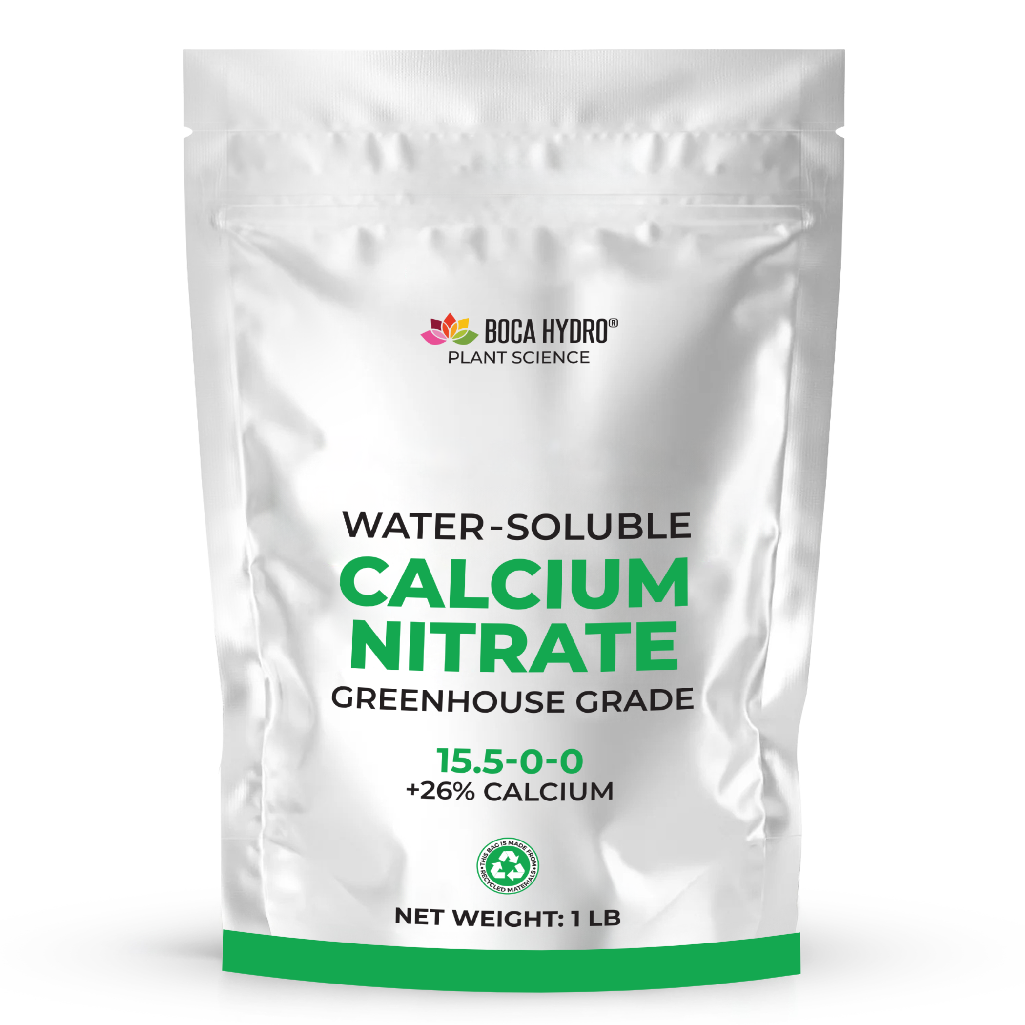 Boca Hydro Calcium Nitrate Greenhouse Grade Water Soluble 15.5-0-0 +26% Calcium