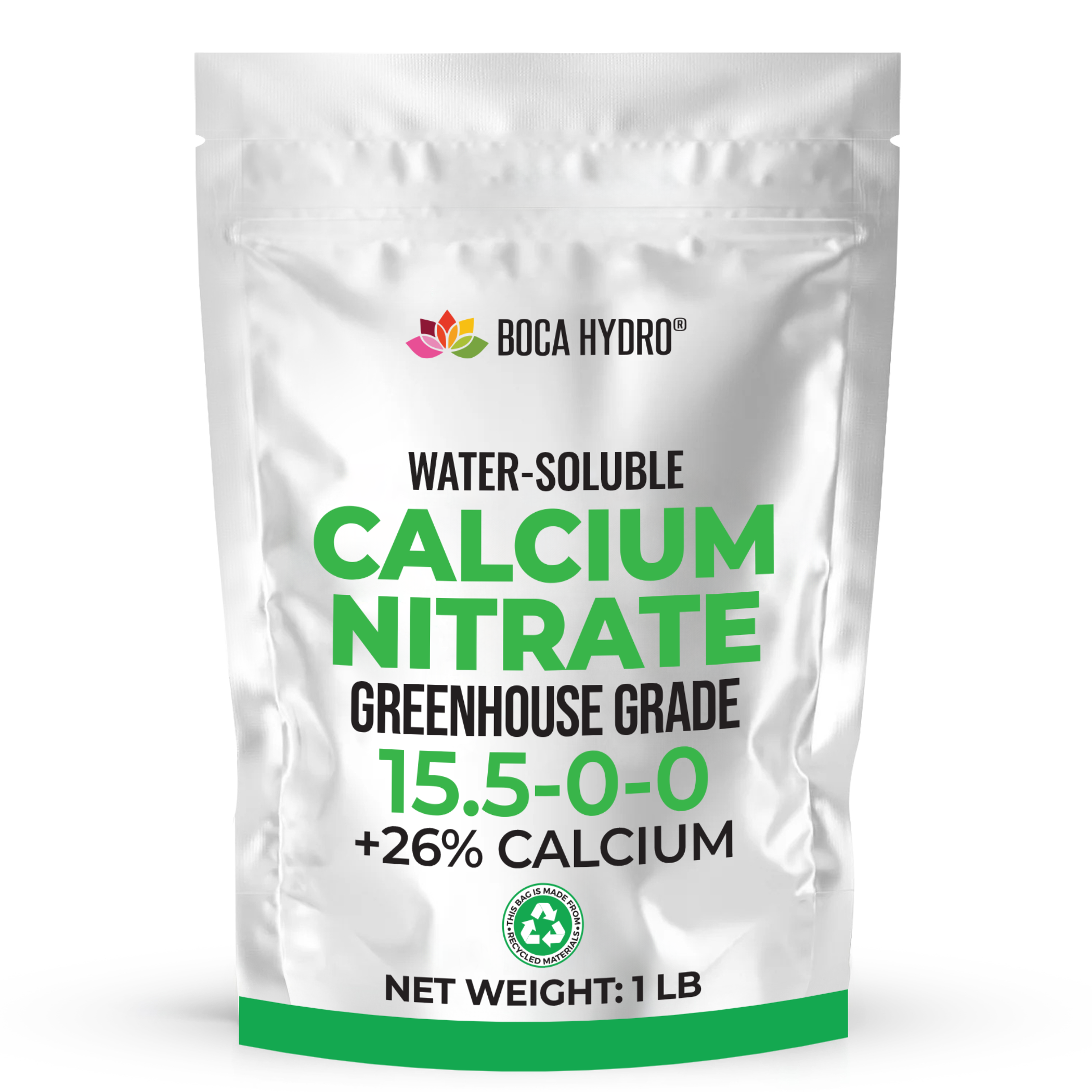 Boca Hydro Calcium Nitrate Greenhouse Grade Water Soluble 15.5-0-0 +26% Calcium