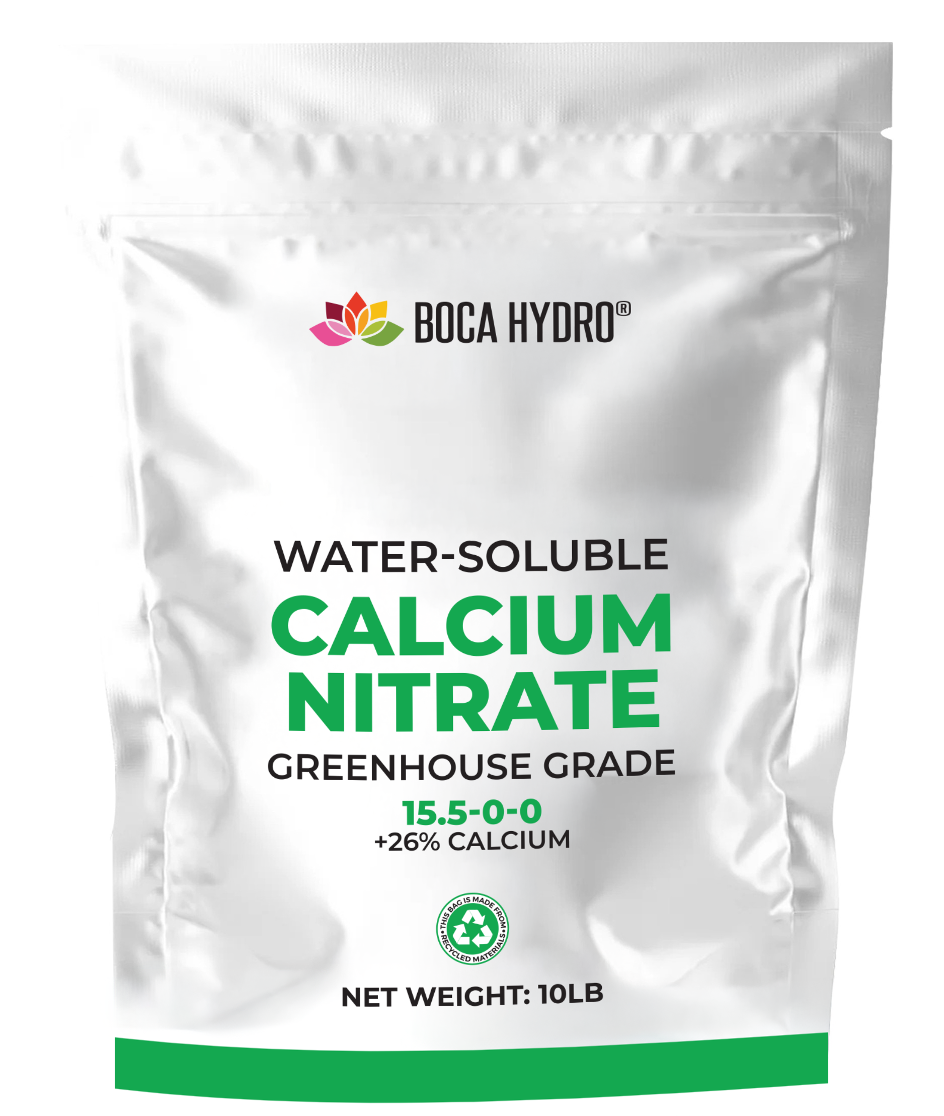 Boca Hydro Calcium Nitrate Greenhouse Grade Water Soluble 15.5-0-0 +26% Calcium
