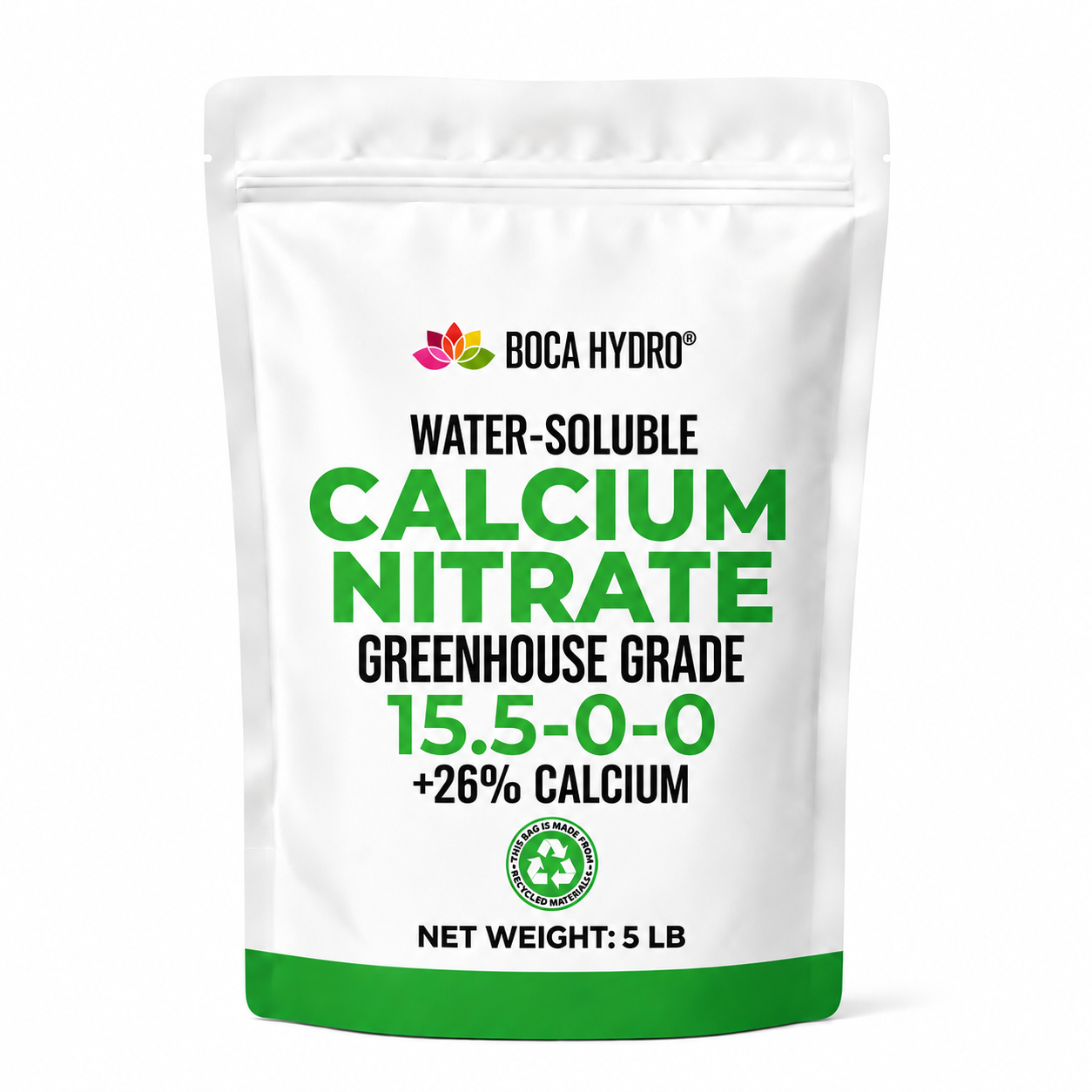 Boca Hydro Calcium Nitrate Greenhouse Grade Water Soluble 15.5-0-0 +26% Calcium