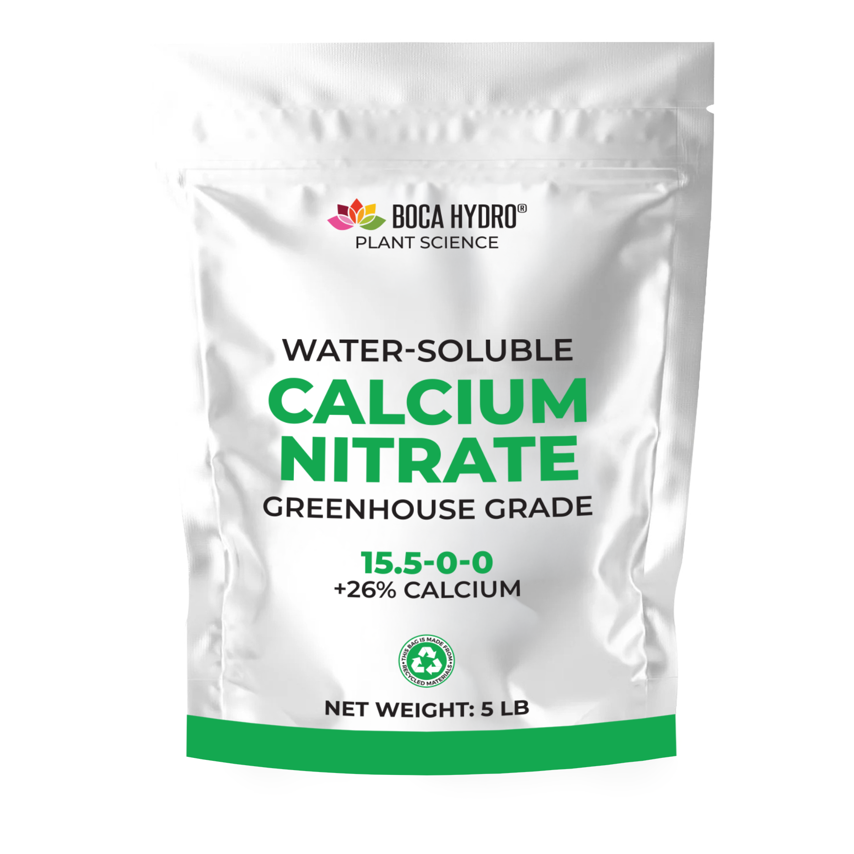 Boca Hydro Calcium Nitrate Greenhouse Grade Water Soluble 15.5-0-0 +26% Calcium