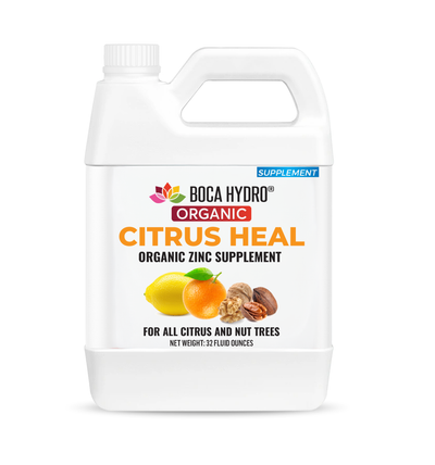 Boca Hydro Organic Citrus Heal Zinc Supplement for all Citrus and Nut Trees. 20% Zinc + Seaweed Amino Acid Plant Growth Enhancer
