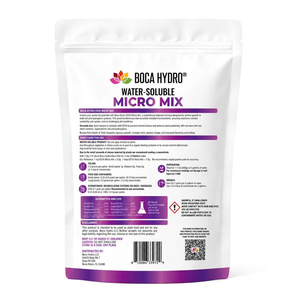 Boca Hydro EDTA Micro Mix Water Soluble Micro Nutrient Blend