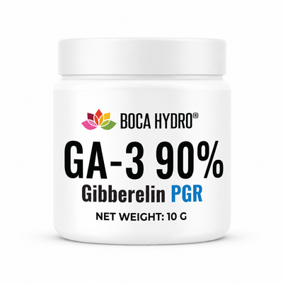 Boca Hydro Gibberellin GA₃ 90% – High Purity Plant Growth Regulator Powder for Rooting, Tissue Culture Media, Micropropagation, Seed Germination, Shoot Elongation, and Advanced Propagation Systems