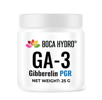 Boca Hydro Gibberellin GA₃ 90% – High Purity Plant Growth Regulator Powder for Rooting, Tissue Culture Media, Micropropagation, Seed Germination, Shoot Elongation, and Advanced Propagation Systems
