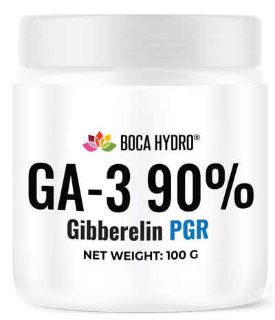 Boca Hydro Gibberellin GA₃ 90% – High Purity Plant Growth Regulator Powder for Rooting, Tissue Culture Media, Micropropagation, Seed Germination, Shoot Elongation, and Advanced Propagation Systems