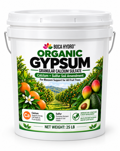 Boca Hydro Organic Granular Gypsum (Calcium Sulfate) 21% Ca 17% Sulfur Extended Release Calcium + Sulfur