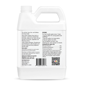 Boca Hydro Organic Grow Soil 16-10-16 with Amino Acids & Micronutrients Complete Organic Nutrition for Strong Vegetative Growth, Healthy Roots, and Vibrant Green Plants