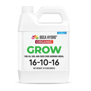 Boca Hydro Organic Grow Soil 16-10-16 with Amino Acids & Micronutrients Complete Organic Nutrition for Strong Vegetative Growth, Healthy Roots, and Vibrant Green Plants