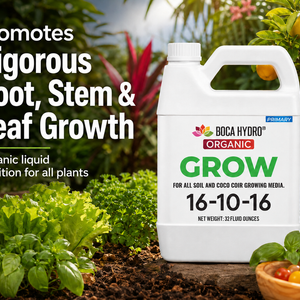 Boca Hydro Organic Grow Soil 16-10-16 with Amino Acids & Micronutrients Complete Organic Nutrition for Strong Vegetative Growth, Healthy Roots, and Vibrant Green Plants