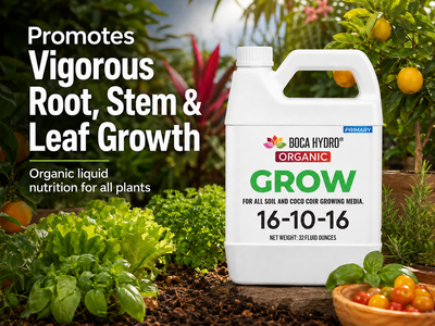 Boca Hydro Organic Grow Soil 16-10-16 with Amino Acids & Micronutrients Complete Organic Nutrition for Strong Vegetative Growth, Healthy Roots, and Vibrant Green Plants