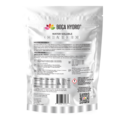 Boca Hydro Chelated Iron EDDHA 6% Water Soluble Micronutrient Aquaponics Safe