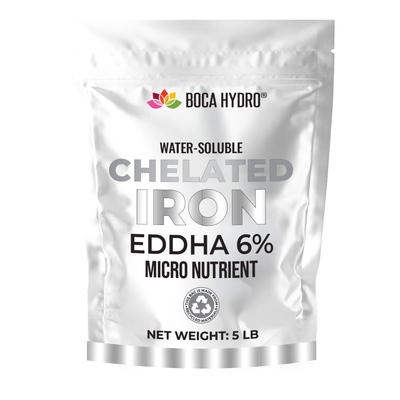Boca Hydro Chelated Iron EDDHA 6% Water Soluble Micronutrient Aquaponics Safe