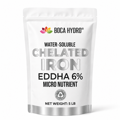 Boca Hydro Chelated Iron EDDHA 6% Water Soluble Micronutrient Aquaponics Safe
