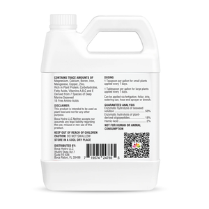 Boca Hydro Low Tide Liquid Seaweed Extract – Organic Ascophyllum Nodosum Kelp Fertilizer | Natural Plant Growth Booster with Amino Acids, Humic Acid, Vitamins & Trace Minerals for Stronger Roots, Leaves & Blooms