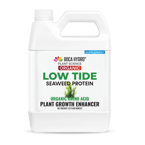 Boca Hydro Low Tide Liquid Seaweed Extract – Organic Ascophyllum Nodosum Kelp Fertilizer | Natural Plant Growth Booster with Amino Acids, Humic Acid, Vitamins & Trace Minerals for Stronger Roots, Leaves & Blooms