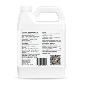 Boca Hydro Low Tide Liquid Seaweed Extract – Organic Ascophyllum Nodosum Kelp Fertilizer | Natural Plant Growth Booster with Amino Acids, Humic Acid, Vitamins & Trace Minerals for Stronger Roots, Leaves & Blooms