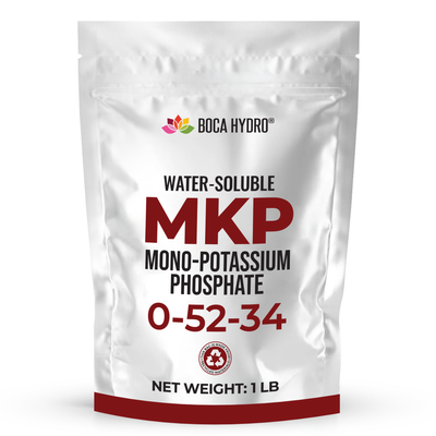 Boca Hydro MKP Mono-Potassium Phosphate 0-52-34 Water Soluble Flowering Enhancer Bloom Booster and Root Builder for all Plants, Vegetables and Trees