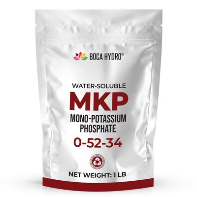 Boca Hydro MKP Mono-Potassium Phosphate 0-52-34 Water Soluble Flowering Enhancer Bloom Booster and Root Builder for all Plants, Vegetables and Trees