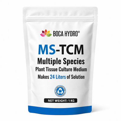 Boca Hydro MS TCM Multiple Species Complete Tissue Culture Medium with Organic Sucrose and Agar 250g Makes 6 Liters of Solution