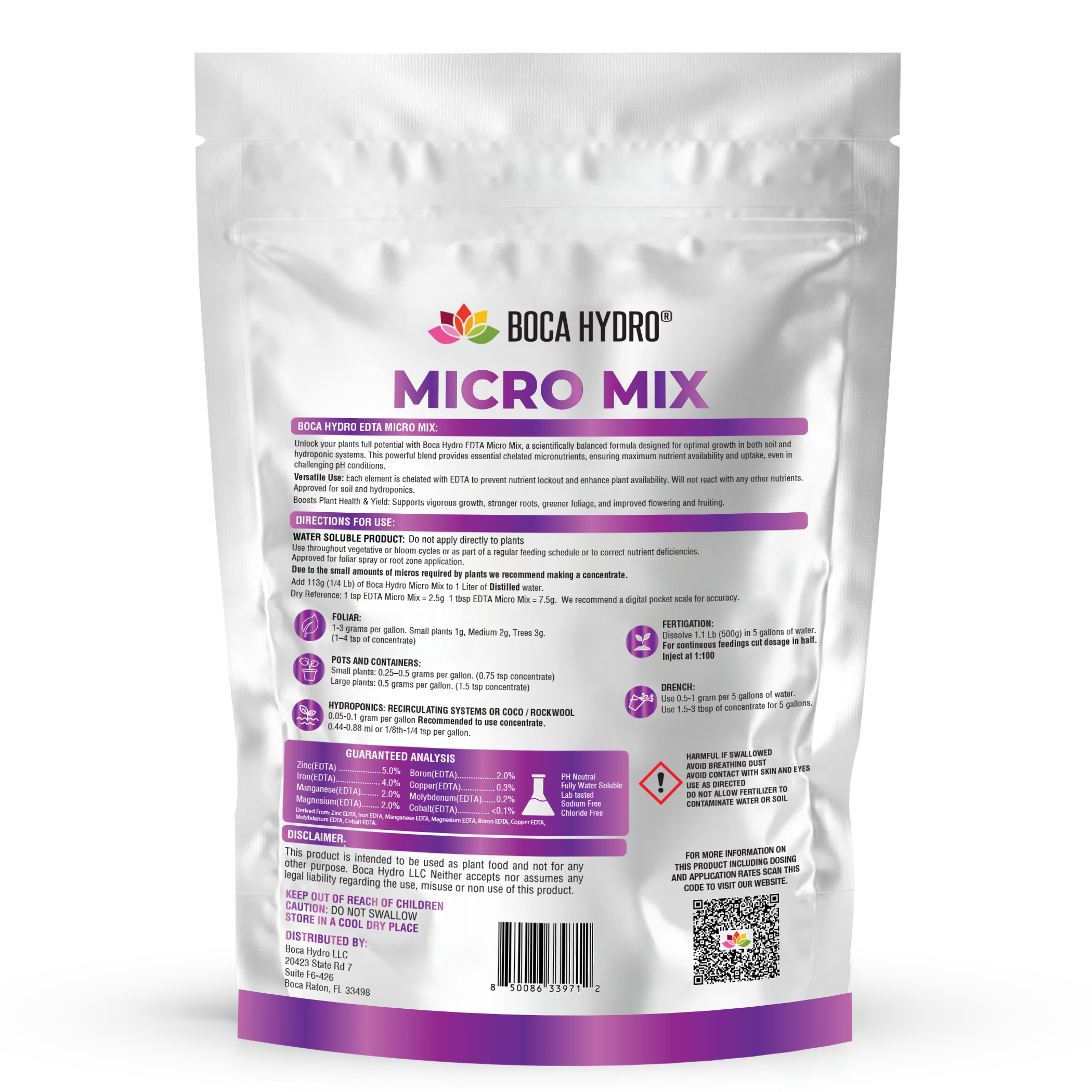 Boca Hydro EDTA Micro Mix Water Soluble Micro Nutrient Blend