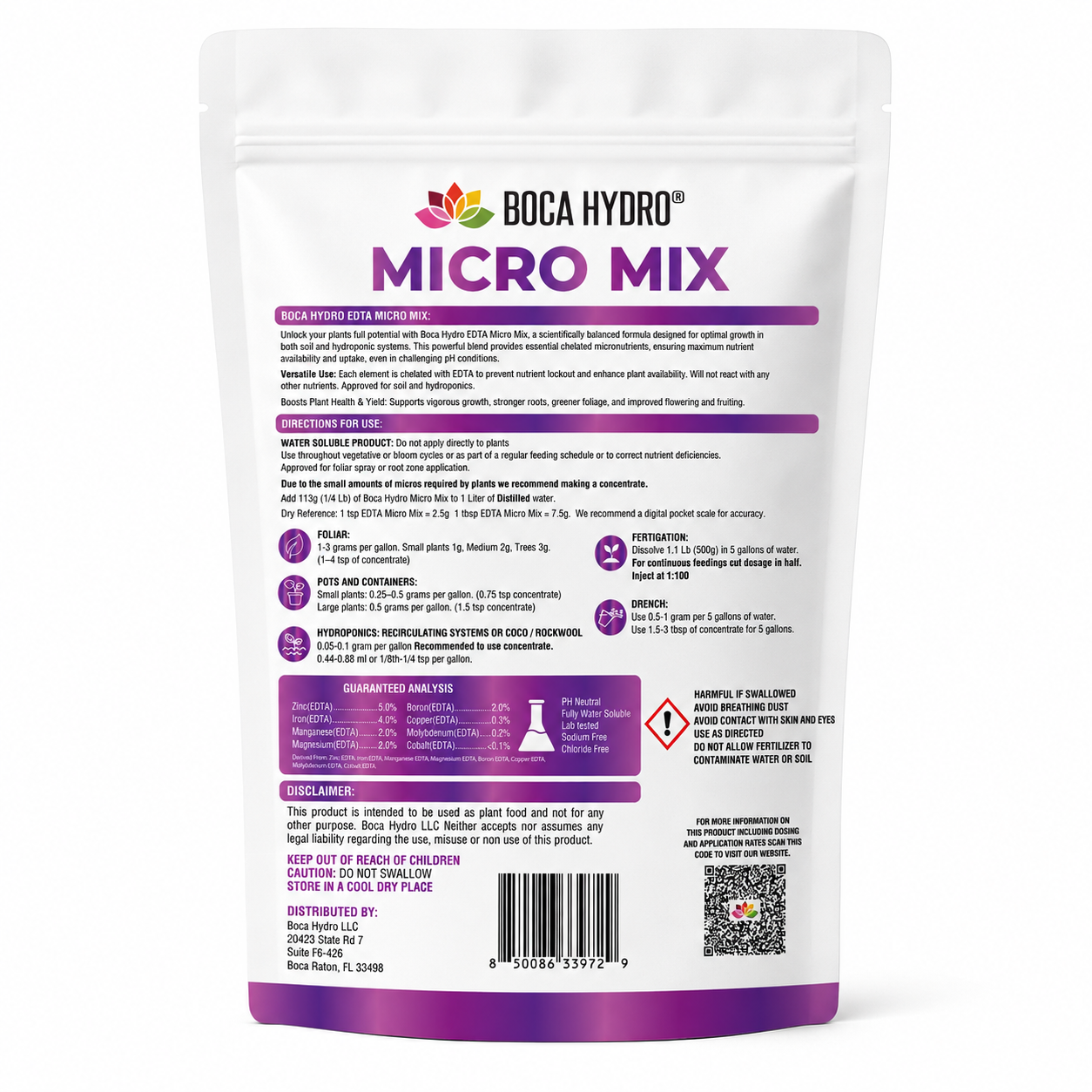 Boca Hydro EDTA Micro Mix Water Soluble Micro Nutrient Blend