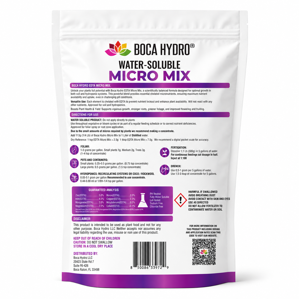 Boca Hydro EDTA Micro Mix Water Soluble Micro Nutrient Blend