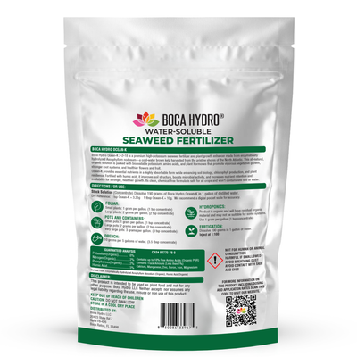 Boca Hydro Organic Ocean-K 2-2-18 + Trace Elements High Potassium Water-Soluble Seaweed Fertilizer Amino Acid Plant Growth Enhancer