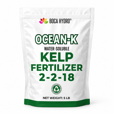 Boca Hydro Organic Ocean-K 2-2-18 + Trace Elements High Potassium Water-Soluble Seaweed Fertilizer Amino Acid Plant Growth Enhancer