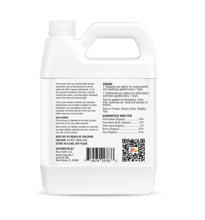 Boca Hydro Ocean Feast Fish Protein Fertilizer – Premium Organic Amino Acids, Fulvic Acid & Natural Peptides for Plant Growth, Soil Health, Strong Roots, Stress Resistance & Improved Fruit Quality