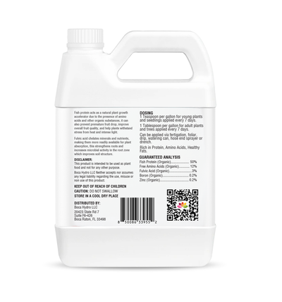Boca Hydro Ocean Feast Fish Protein Fertilizer – Premium Organic Amino Acids, Fulvic Acid & Natural Peptides for Plant Growth, Soil Health, Strong Roots, Stress Resistance & Improved Fruit Quality