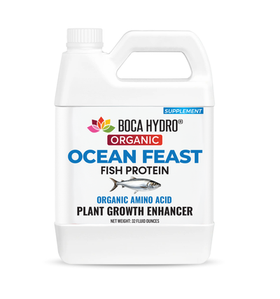Boca Hydro Ocean Feast Fish Protein Fertilizer – Premium Organic Amino Acids, Fulvic Acid & Natural Peptides for Plant Growth, Soil Health, Strong Roots, Stress Resistance & Improved Fruit Quality