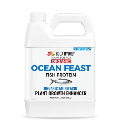 Boca Hydro Ocean Feast Fish Protein Fertilizer – Premium Organic Amino Acids, Fulvic Acid & Natural Peptides for Plant Growth, Soil Health, Strong Roots, Stress Resistance & Improved Fruit Quality