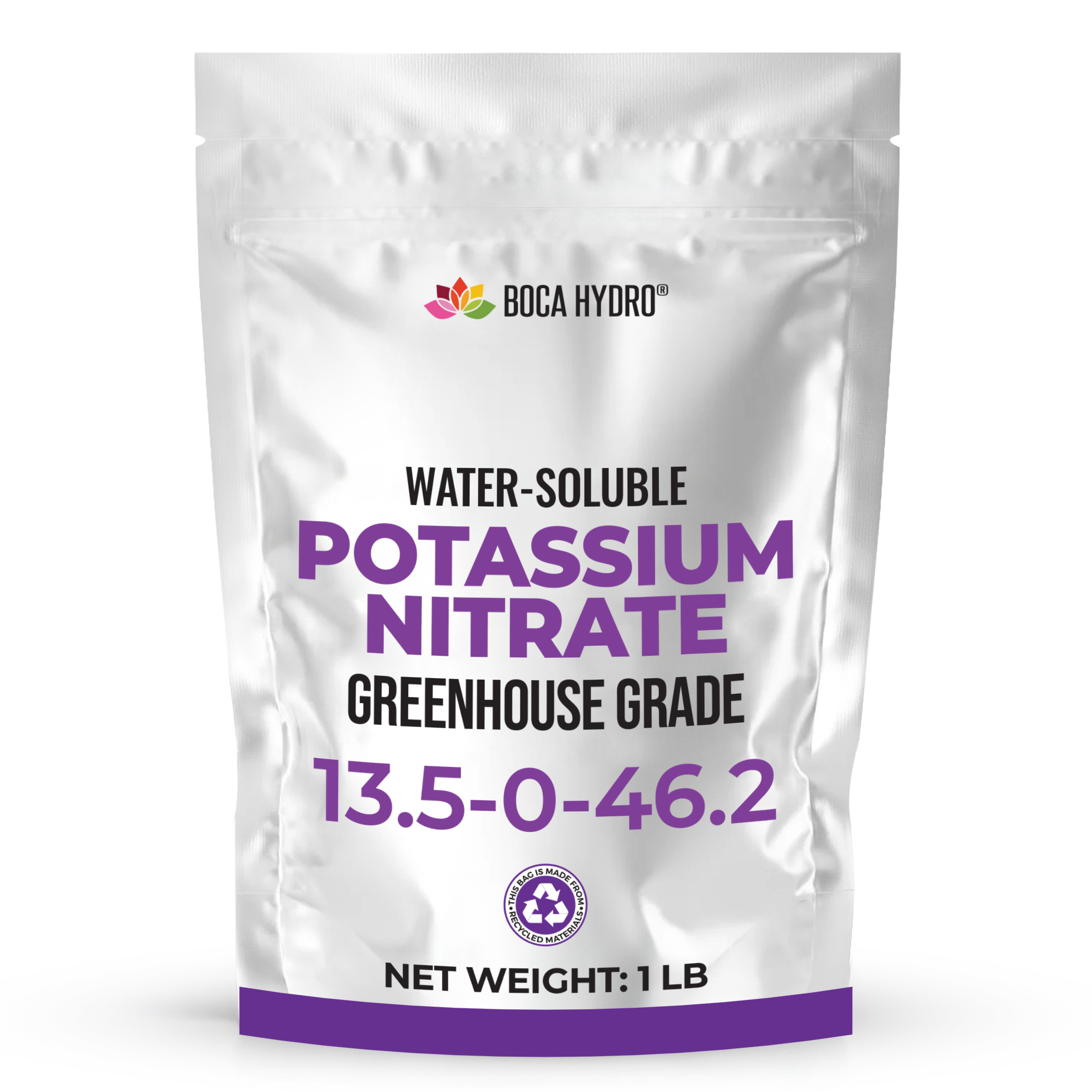 Boca Hydro Potassium Nitrate Greenhouse Grade 13.5-0-46.2 Water Soluble Plant Food For all Fruits and Vegetables