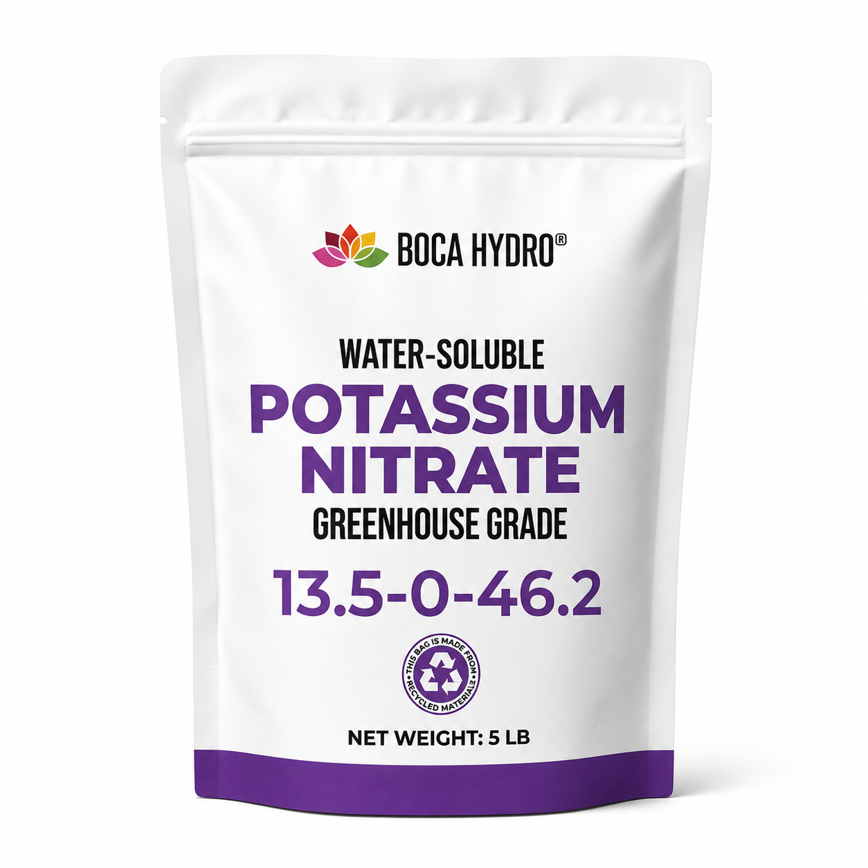 Boca Hydro Potassium Nitrate Greenhouse Grade 13.5-0-46.2 Water Soluble Plant Food For all Fruits and Vegetables