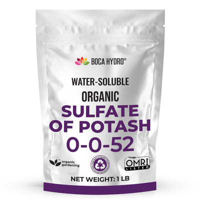Boca Hydro Organic Sulfate of Potash 0-0-52 Water Soluble Plant Food Fruit and Bud Mass Gainer Vitality Booster For all Fruits and Vegetables