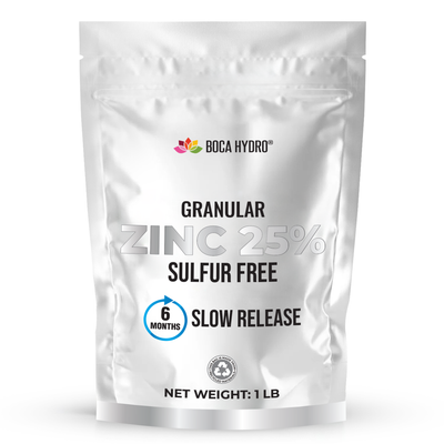 Boca Hydro Granular Zinc 25% Sulfur Free Slow Release Feeds for 6 Months