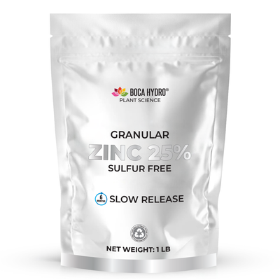 Boca Hydro Granular Zinc 25% Sulfur Free Slow Release Feeds for 6 Months